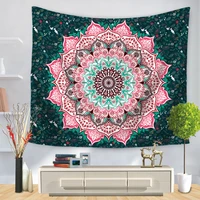 personalized creative mandala tapestry living room decorated with beach towel
