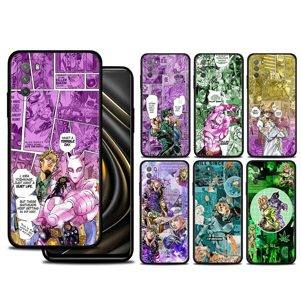 Cellphone Case For Xiaomi Poco M3 M4 Pro 5G X3 NFC F3 GT Civi 11T 10T 9T 11 Note 10 Pro Lite Cover JoJo Bizarre Aventure