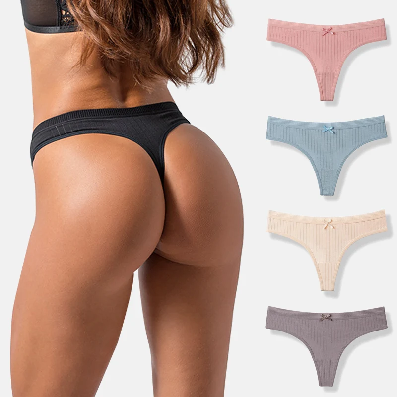 Осенне зимние новые женские сексуальные трусики тонги с японской нитью удобные