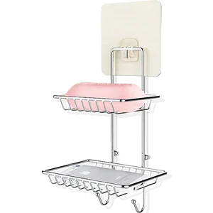 Двухслойная присоска 1 шт. без перфорации мыльница ванная комната дренаж для мыла держатель ванная комната настенная подвесная стойка PF91612