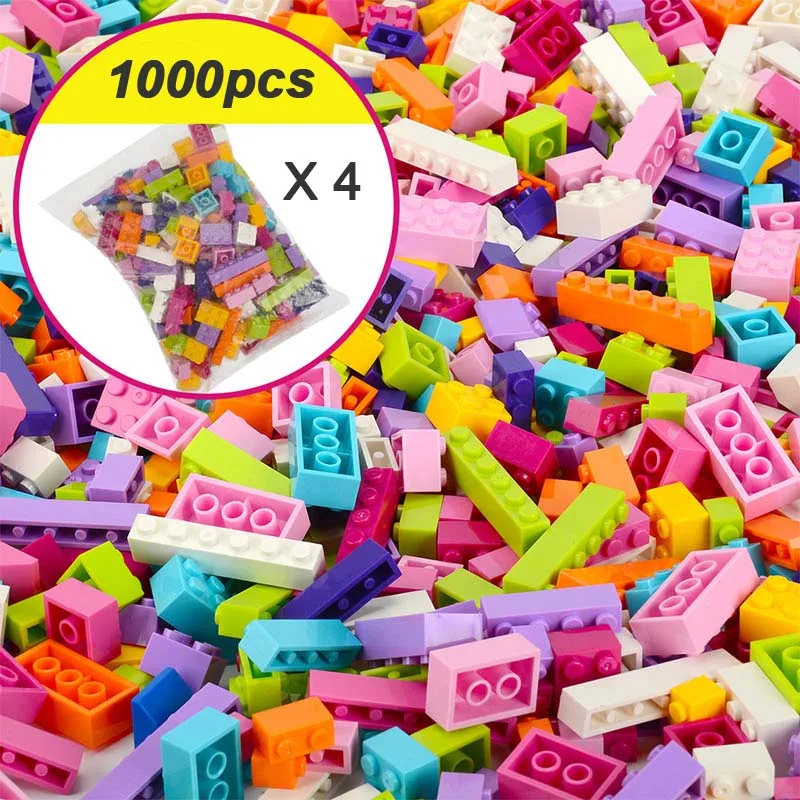 

Educational Kids Toys Compatible All Brands 250-1000 Pieces Building Blocks City DIY Creative Bricks Bulk Model Figures for Boys