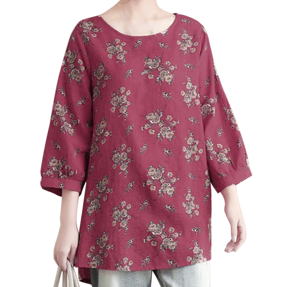 Женская Повседневная Свободная богемная Футболка с принтом уличная хлопковая