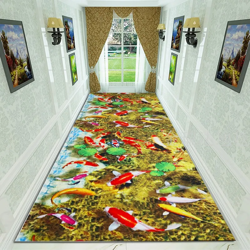 

New Arrival 3D Cobblestone Corridor Bedroom Rugs Soft Flannel Entrance Doormat Modern Flowers Area Rug Living Room Home Carpet
