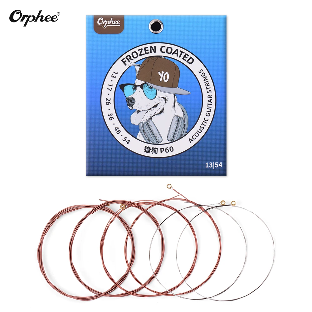 Orphee P60 6 шт./компл. (.013 .054) набор струн для акустической народной гитары гитарные