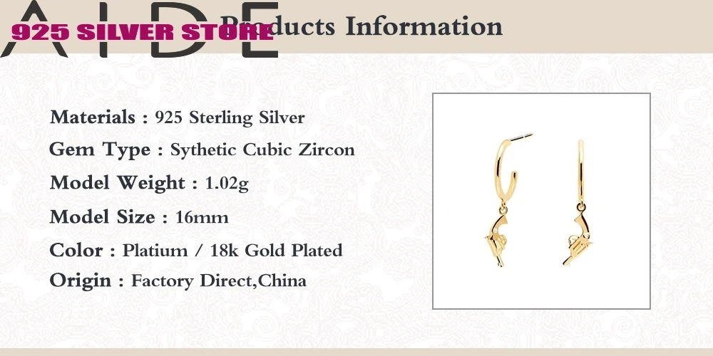 

Aide 925 Sterling Silver Earrings Hoop Earrings for Women Ear Bone Buckle Round Circle Earrings Hoops Ear Rings Earings Jewelry