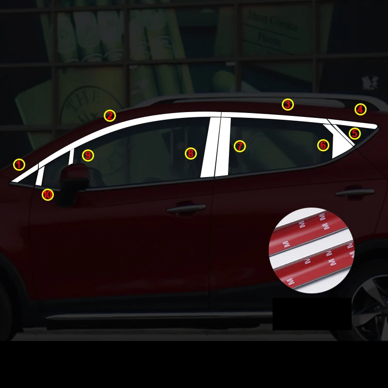 s3 20 pcs trims Lsrtw2017 304 нержавеющая сталь окна автомобиля планки для jac уточнить s3 s5 rs m2 - Название цвета: s3 20 pcs trims