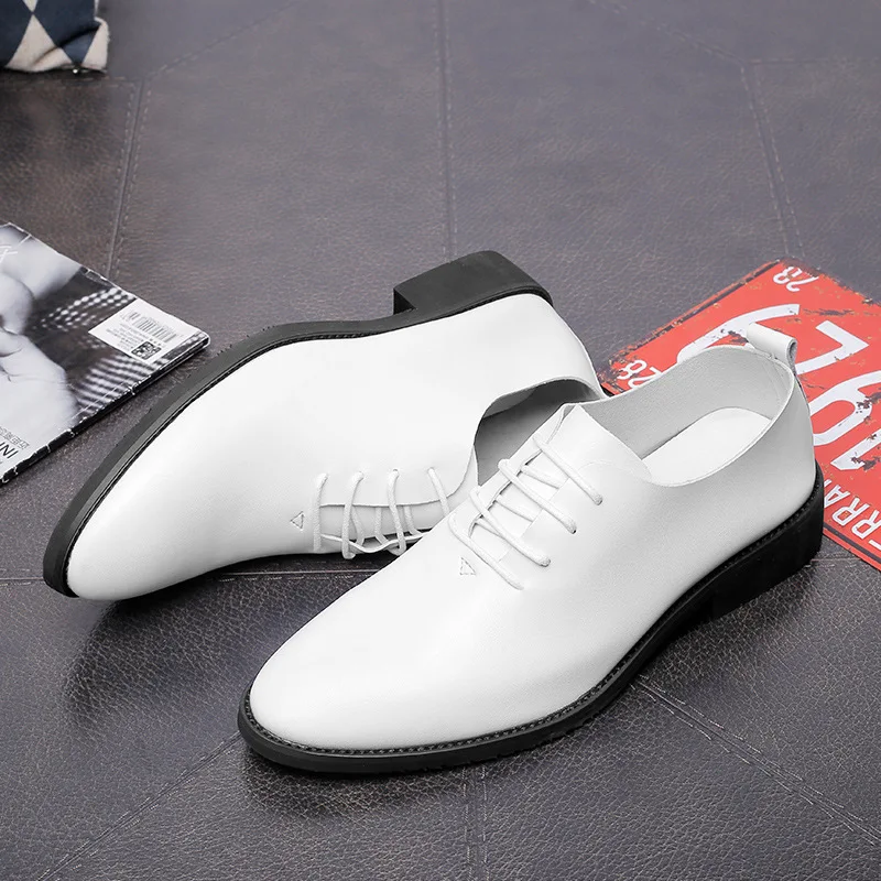 Туфли мужские классические на шнуровке Элегантные Формальные оксфорды с