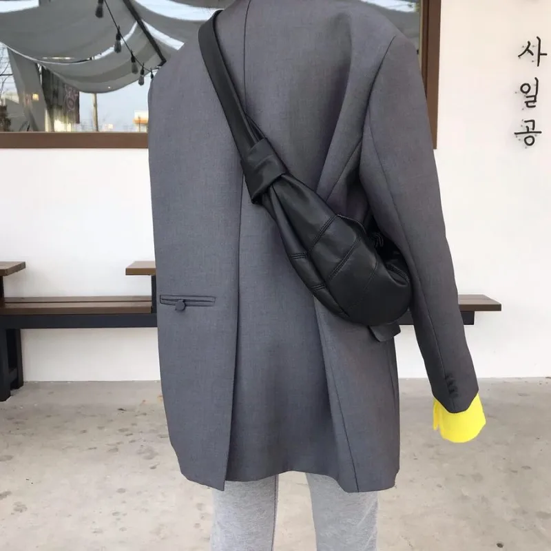 

Fashion Buttons Loose Blazer for Women Chic Long Sleeve Pockets Women Suit Jackets 2021 Autumn Winter Female Outwear