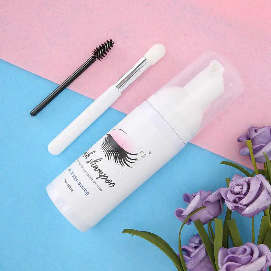 Пенный шампунь для наращивания ресниц средство снятия макияж 50 мл|Средство