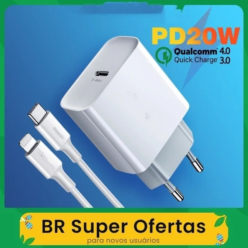 

Quick Charge 4.0 3.0 QC PD Charger 20W QC4.0 QC3.0 USB Type C Fast Charger for iPhone 12 X Xs 8 Xiaomi Phone PD Charger