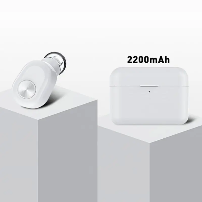 Серый Беспроводные bluetooth-наушники BL1, мини bluetooth-гарнитура, беспроводные наушники для телефона с зарядным устройством 2200 мАч - Цвет: Серый