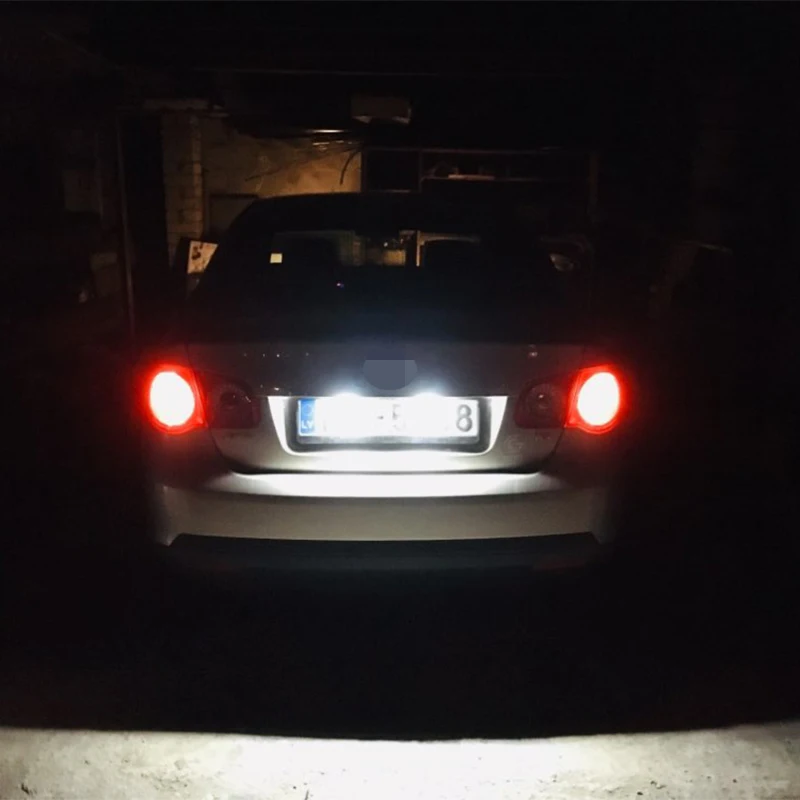 2 шт. для VW Jetta Touran Tiguan Caddy Passat Transpiarter 18SMD Автомобильный светодиодный номерной знак