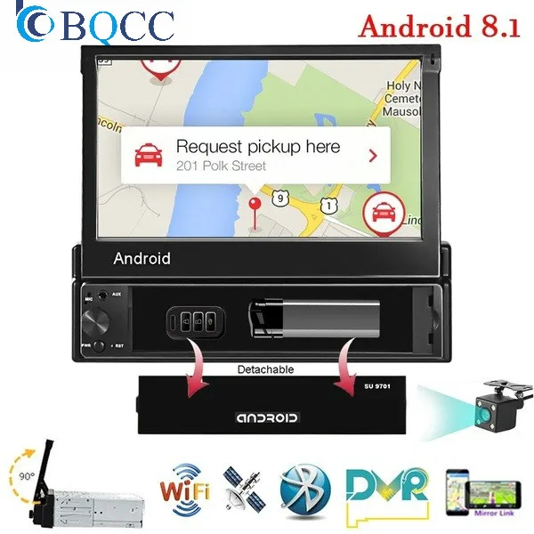 1din Android 8 1 автомобильный стерео GPS навигатор плеер 7 ''универсальное радио Bluetooth