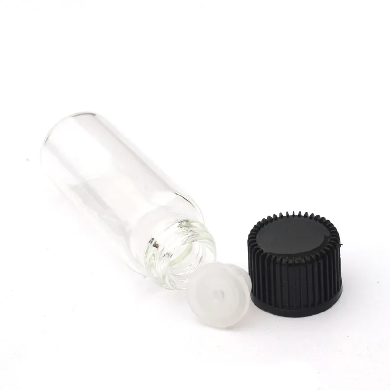 10pcs Mini Essential Oil 5ml Clear Glass Bottle with Orifice Reducer Siamese Plug Screw Cap Small Sample Vials | Красота и здоровье
