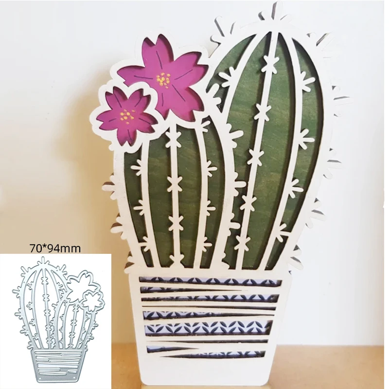 

Cactus Plant Scrapbooking Metal Cutting Dies New 2022 Die Cuts Stamps Craft Stencil Embossing Background Easter Card Making