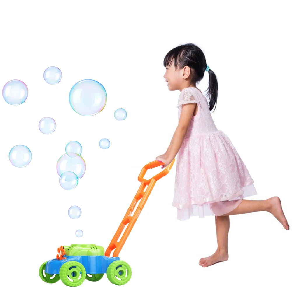 

Children Hand Push Bubble Car Bubble Lawn Mower Outdoor Bubble Blowing Toy Ship Without Bubble Water Outdoor Indoor Fun Sports