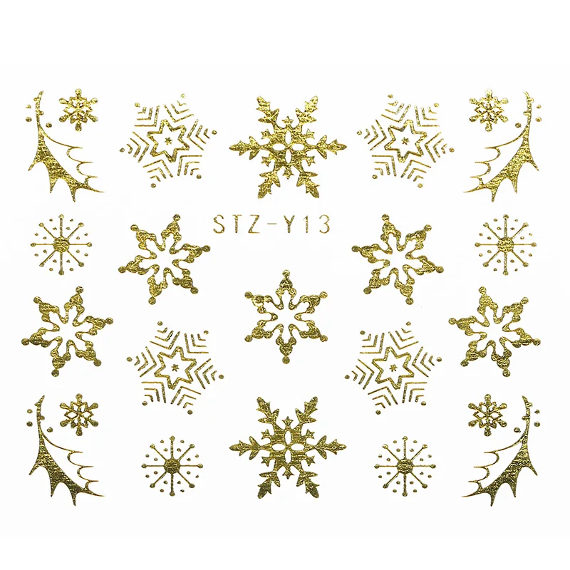 1 Pcs Colorful Nail Sticker Winter DIY Snowflakes Art Decoration Tips Christmas Water Tattoos | Красота и здоровье