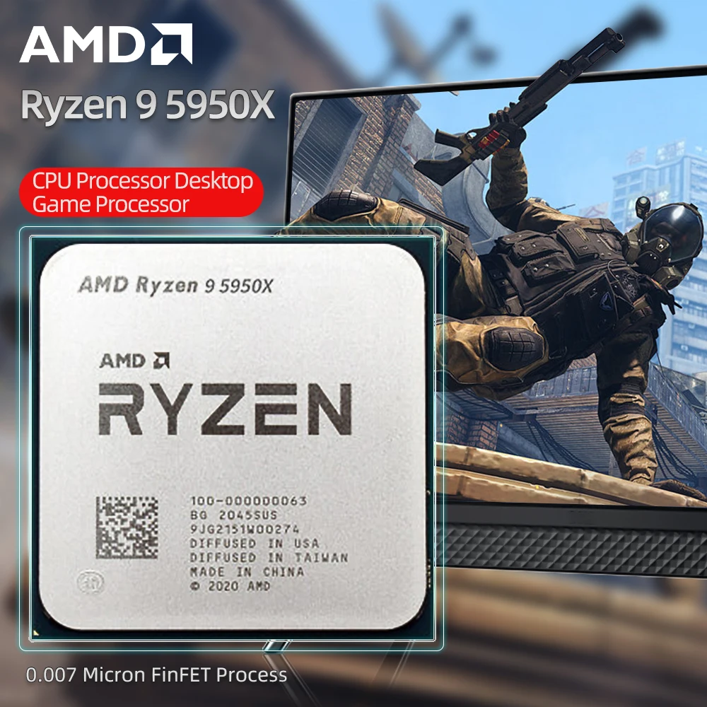  Процессор AMD New R9 5950X 3,4 ГГц 16 ядер 32 потока процессор для офисных игр AM4 100-000000059 Ryzen 9 5950X 7NM L3 = 64M аксессуары