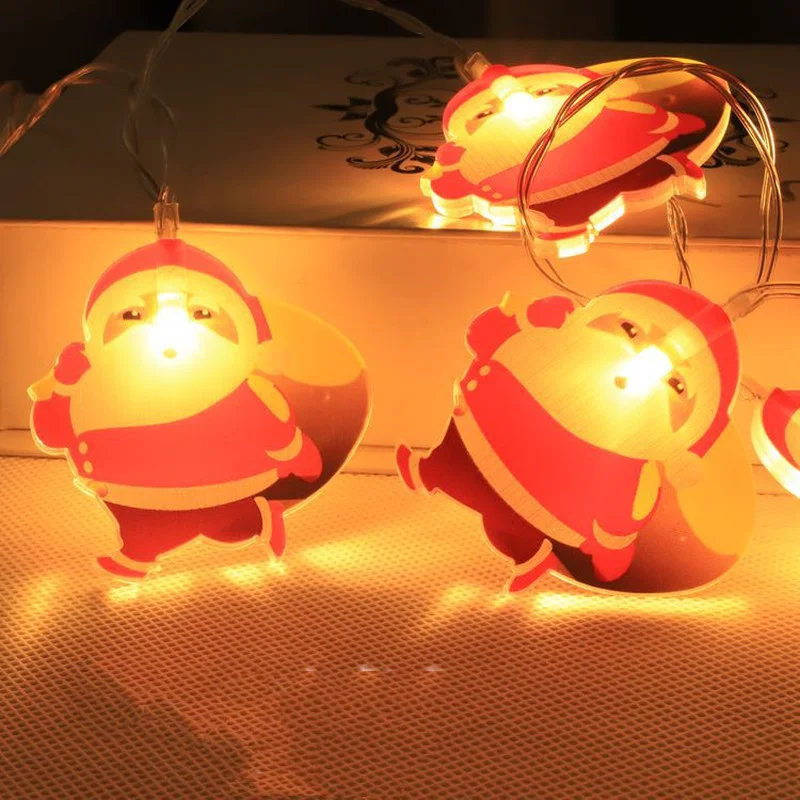 

Santa Claus LED String Lights Cartoon Leds Light for Indoor Kids Bedroom Decors Party Garden Christmas Warm White Fashion Luces