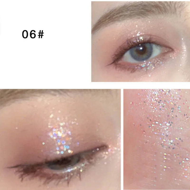 Новинка яркие тени для век великолепные металлические блестки легкие в