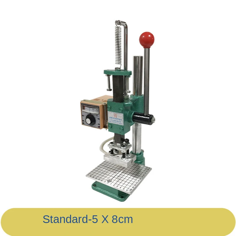 Ручная небольшая брендинговая машина для тиснения кожи дерева вмятины