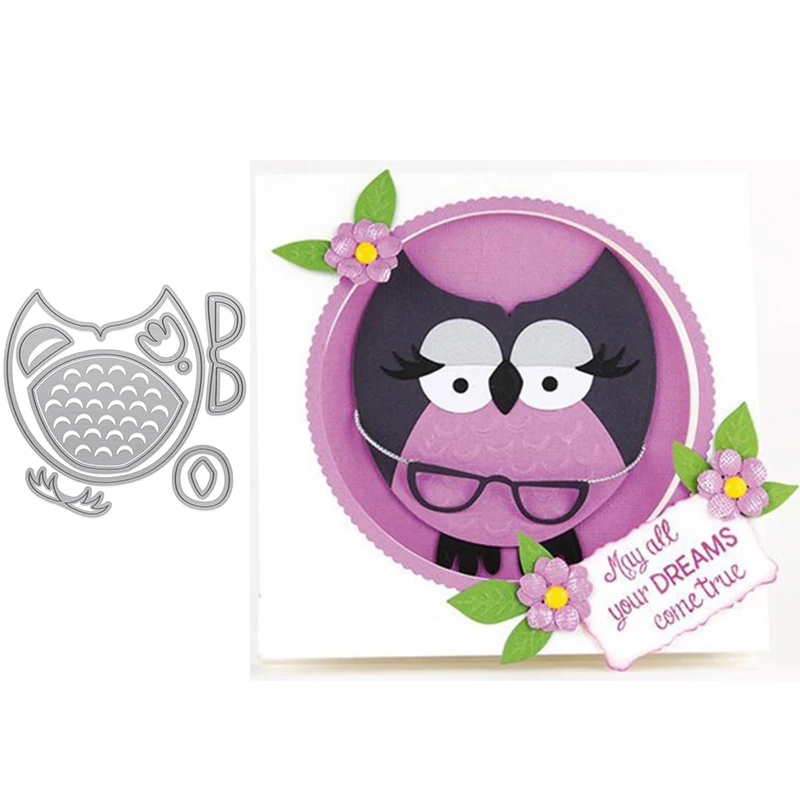 

Owl Combination Set Head Body Five Senses Creative Metal Cutting Dies For DIY Scrapbooking Paper Cards Crafts Dies New 2019