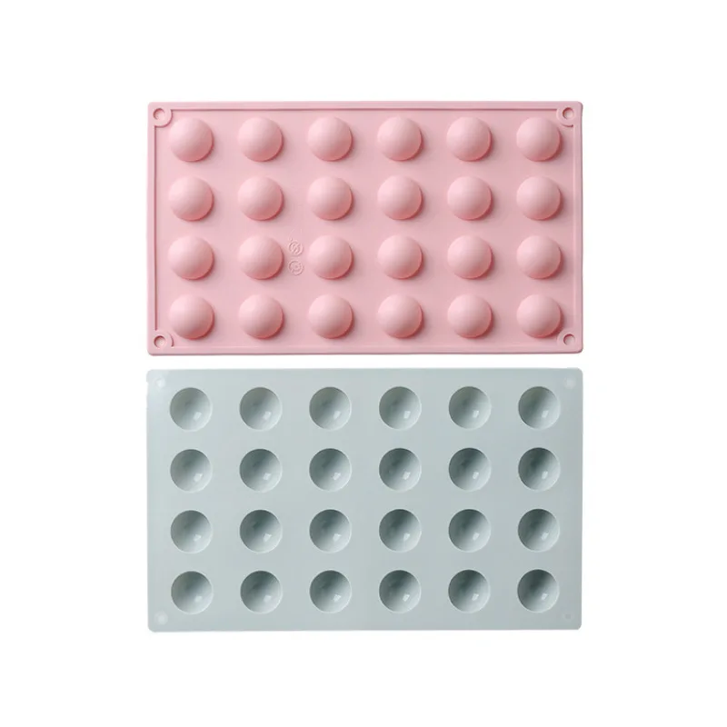 

24 Cavity Cake Chocolate Mold Silicone Sphere Ball Mould Truffle Mousse Filled ChocolateLayer Cake Form Candy Jelly Molds