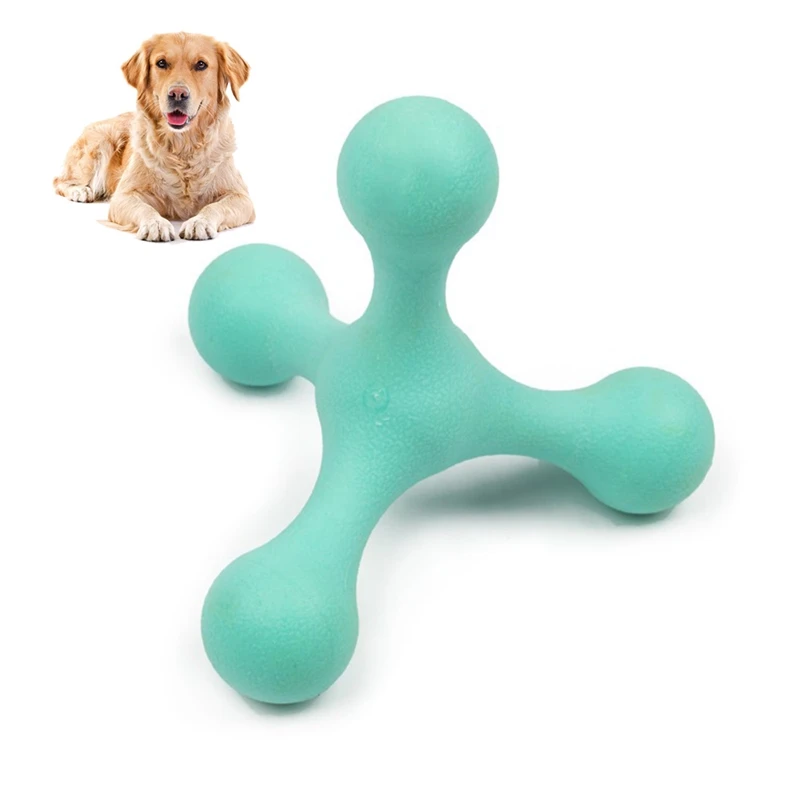 Синий No Pour клеевая игрушка для жевания собаки резиновый молярный укус устойчивая игрушка для домашних животных Нетоксичная Безопасность Красочные расточные игрушки чистка зубов обучающая игрушка - Цвет: Синий