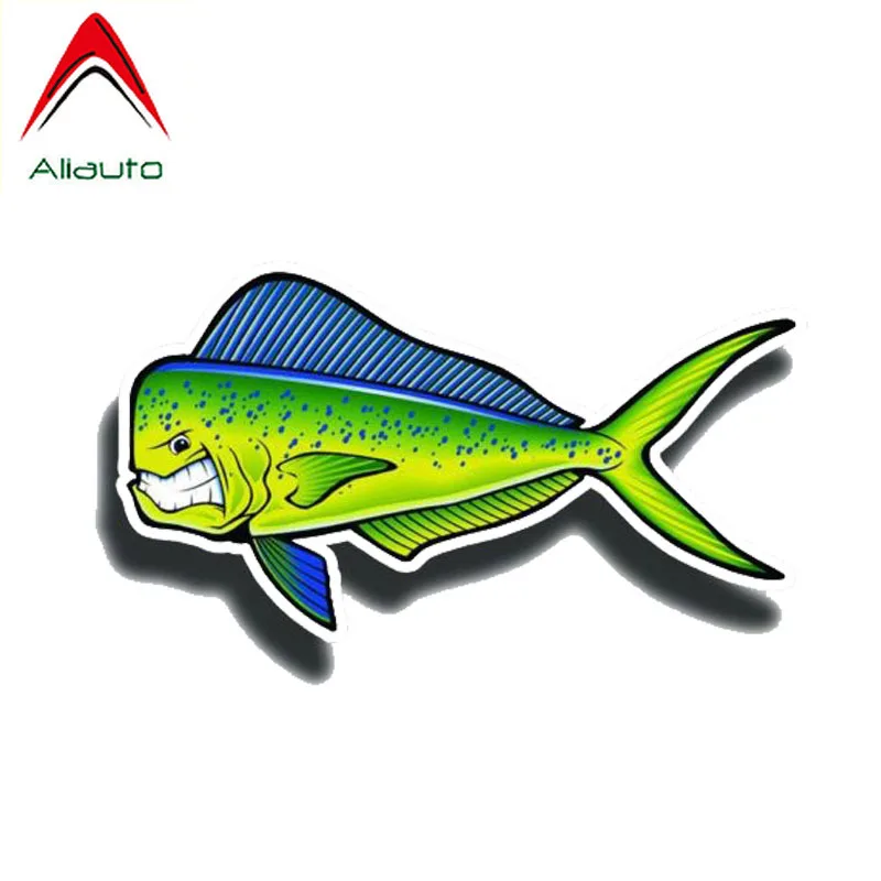 Светоотражающая Автомобильная наклейка из ПВХ Aliauto Angry Mahi Fish креативная для