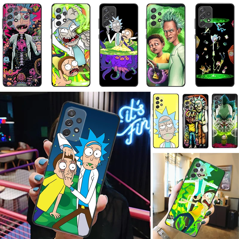 

Anime Morti Rick Cute Interesting Funny Cartoon Phone Case For Samsung Galaxy A52 4G 5G A72 Funda Back Cover Carcasa