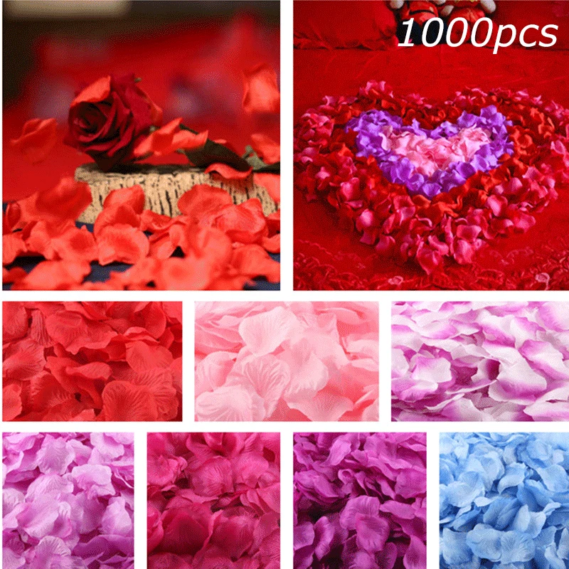 Горячая 1000 шт. искусственные лепестки роз Шелковая Роза для свадьбы Petalas