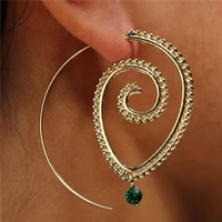 limario gold silver color round spiral earrings for women brinco earings oorbellen hoop earrings alloy pendientes earring