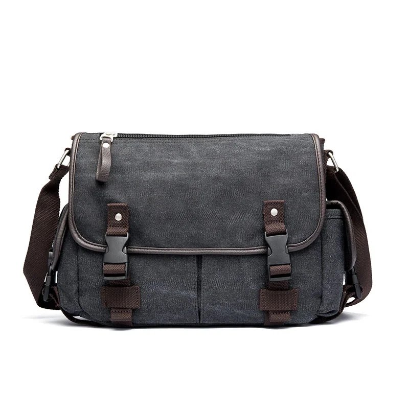 

Mens 2021 Shoulder Bag Trendy New Black Crossbody Bag Canvas Tote Bag Men Vintage Shoulder Messenger Bags Casual Bolsa Ipad Bag