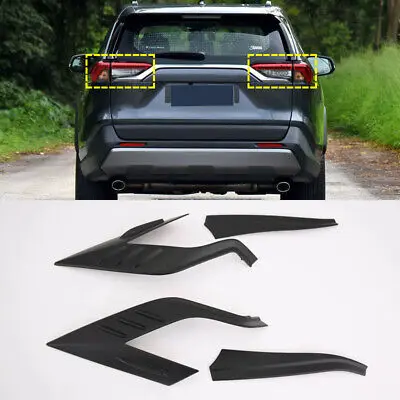 

ABS Matte Black Rear Tail Light Lamp Cover Trim 4pcs For Toyota RAV4 2019 - 2021