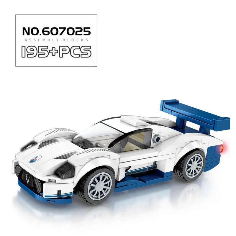 Блоки sembo, супер гоночный автомобиль, Строительные кирпичи, известная модель автомобиля, скоростные развивающие подарки на день рождения для мальчиков, детские игрушки для детей - Цвет: 607025