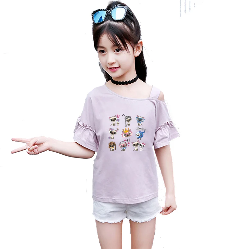 Симпатичные патчи с рисунком мультяшного кота для одежды виниловые наклейки