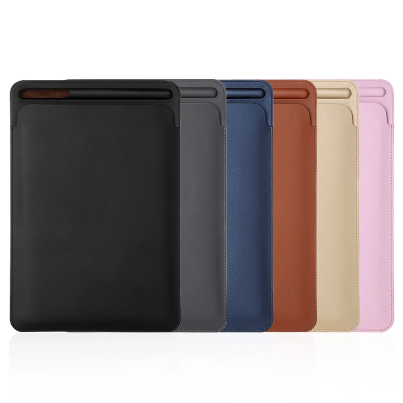 

Premium PU Sleeve Case For iPad Pro 12.9 inch Pouch Bag Cover with Pencil Slot For ipad 12.9 inch Tablet Protective Case