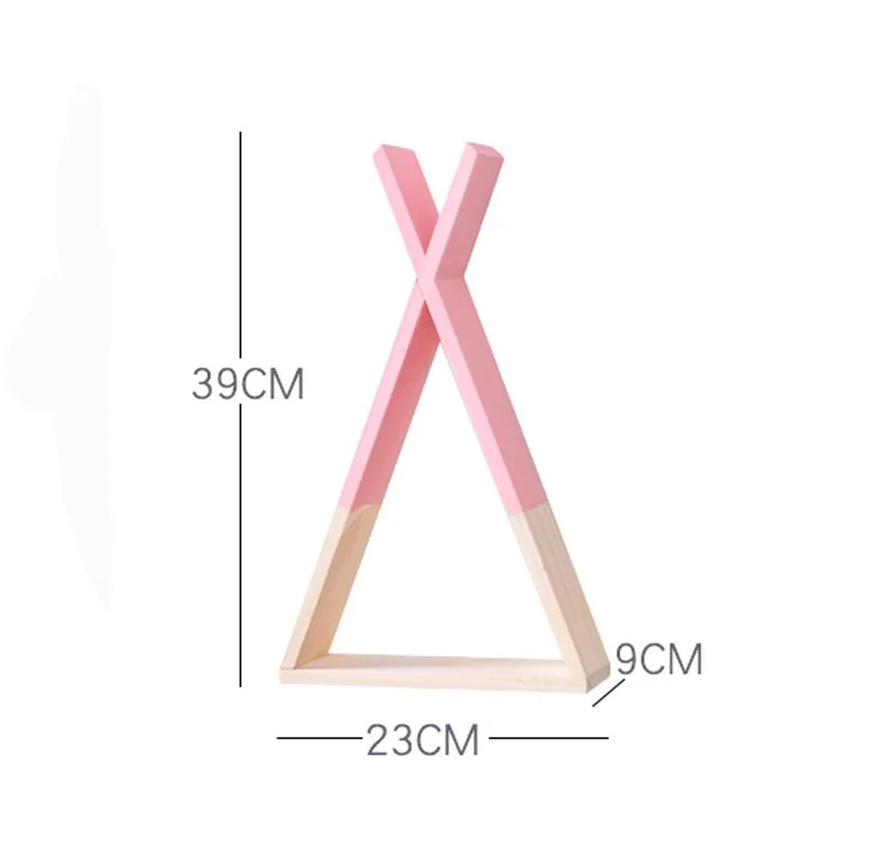Настенная деревянная полка в скандинавском стиле декоративный стеллаж для
