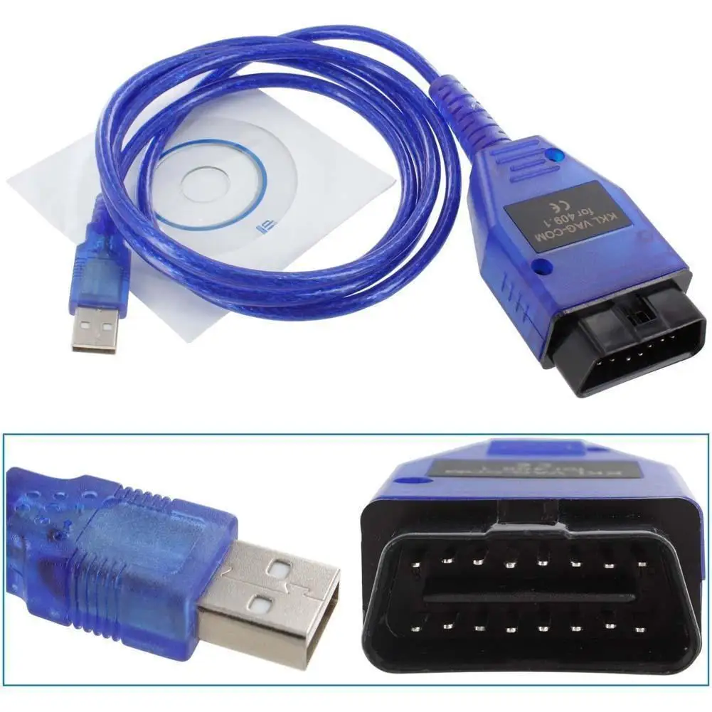 Диагностический интерфейс VAG-COM 409.1 USB-кабель kkl OBD2 для VW Audi Seat Volkswagen Skoda | Автомобили
