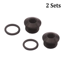 2 sets 10 an 10 an 58 orb socket plug with o ring black alloy aluminum universal