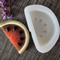 watermelon with seeds silicone fruit mold diy fondant mold handmade soap making candle silicone mold resin clay mold