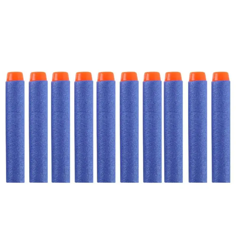 100pcs Blue 6/10/100 шт для Nerf пули Ева Мягкий дырочку головы 7,2 см повторная зарядка пуль для игры в Дартс для Nerf игрушечный пистолет аксессуары для Nerf бластеры - Цвет: 100pcs Blue