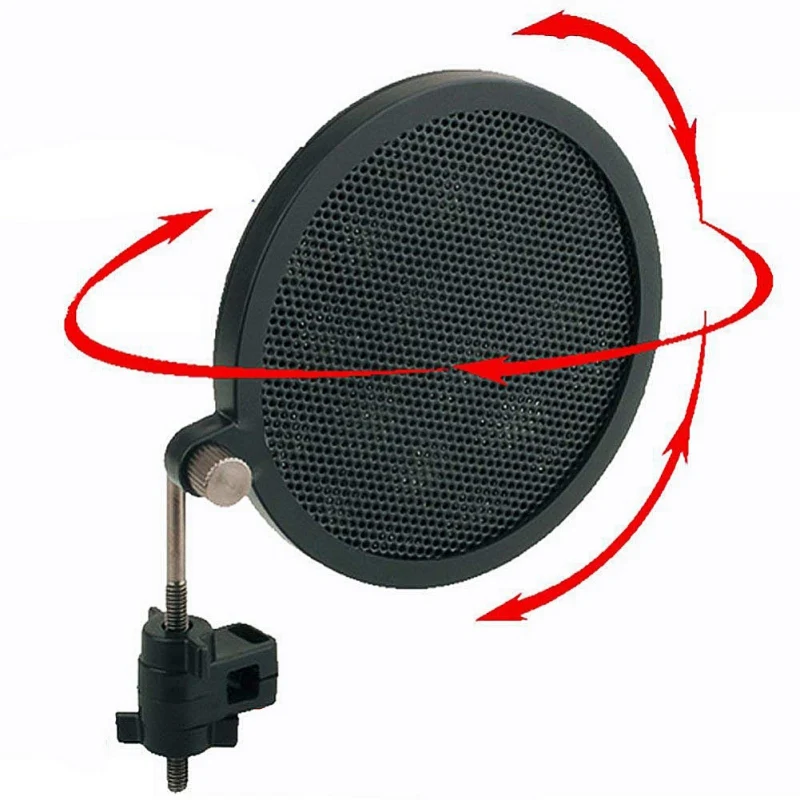 

Professional Microphone Mic Shock Mount with Shield Articulating Head Holder Stand Bracket for Studio Broadcast