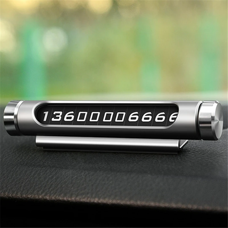 

Black/Golden/Silver Car Temporary Parking Card Phone Number Card Plate Parking Stop Automobile Accessories Car-styling