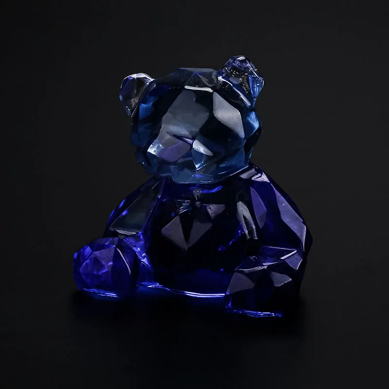 Сделай Сам кристалл эпоксидная смола трехмерная геометрическая форма медведь