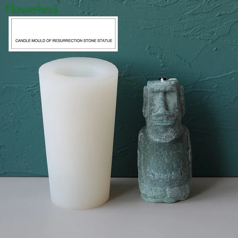 

Resurrection Stone Statue Candle Silicone Mould Home Decoration Aromatherapy Candle Making Tools