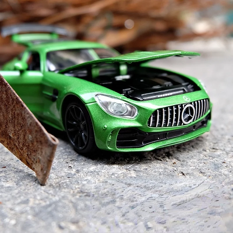 

Kids Toys 1:32 AMG-GTR Sports Car Alloy Car Model Diecasts & Toy Vehicles Metal Car Model Collection Simulation Sound Light