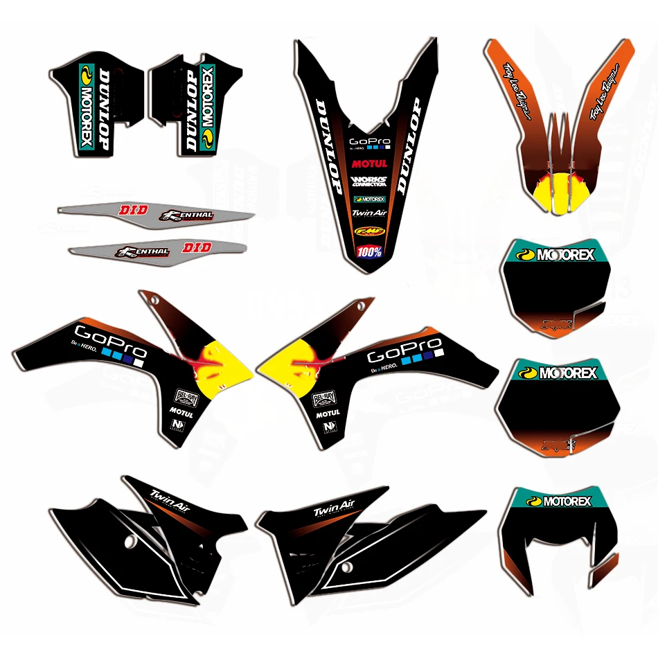 Мотокросс Графический наклейка Стикеры для KTM SX EXC 2012 2013 XC 2011 SXF 125 200 250 300 350 450 |