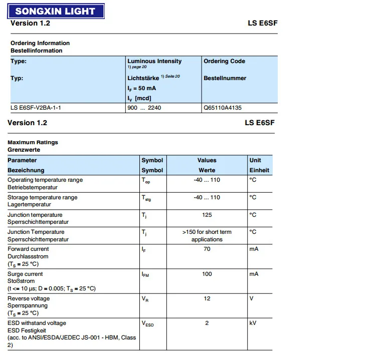 LSE6SF-V2BA-1-1 v-образной КРЕПЕЖНОЙ ПЛАСТИНОЙ LS E6SF-V2BA-1-1 3528 красный PLCC-4 общий анод супер