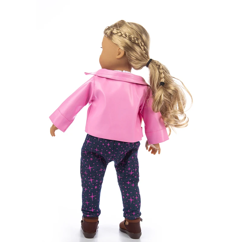 

Hot Fashion leather Clothes fits for American18" girl doll alexander doll baby gift